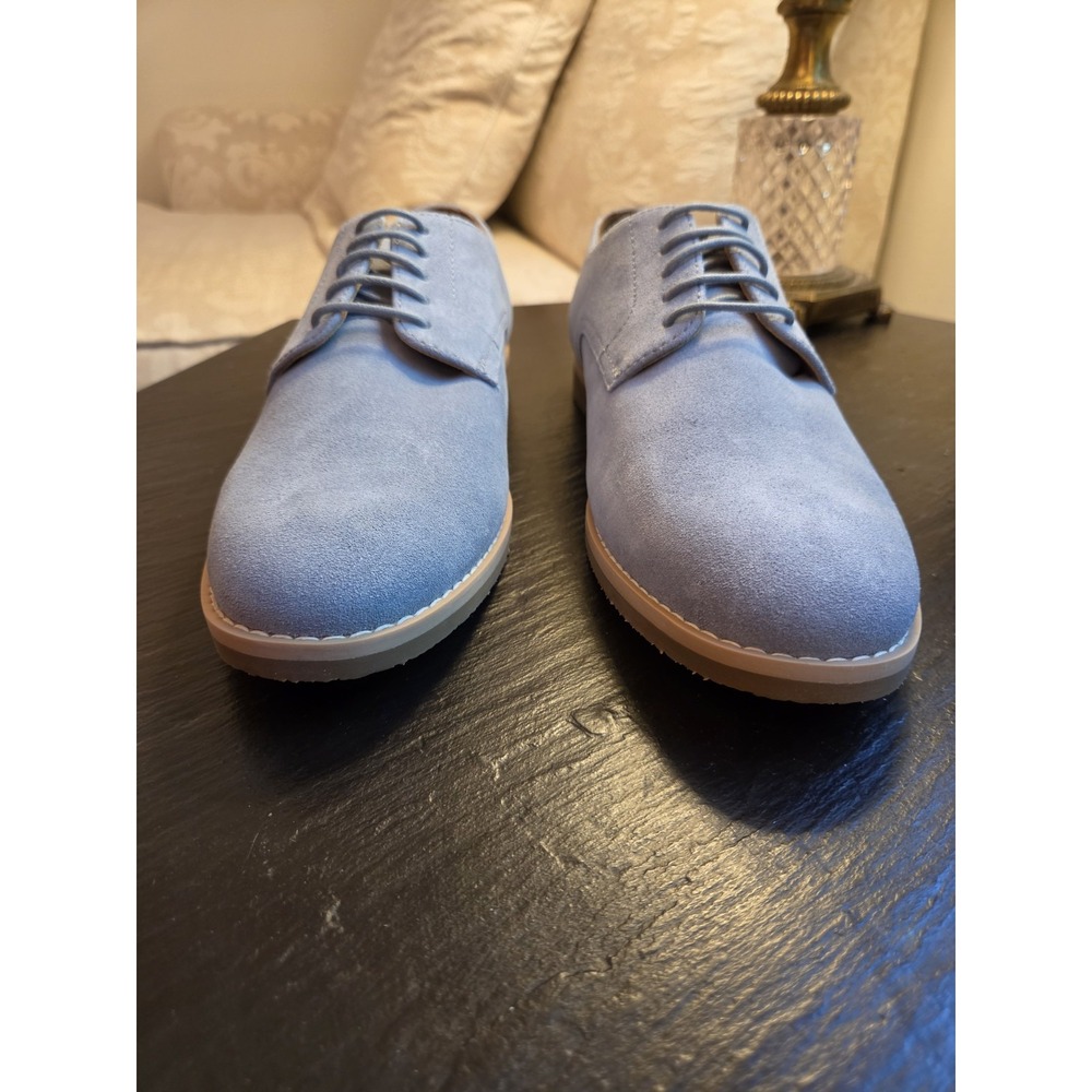 Bar III Men's Trumanns Suede Derby Shoes Manhattan Mist Blue Size 9.5M NEW! $100 - Picture 4 of 12